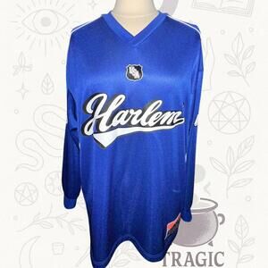 H&M Harlem USA Oversized Jersey Top Long Sleeve Streetwear Size M (Fits L/XL)